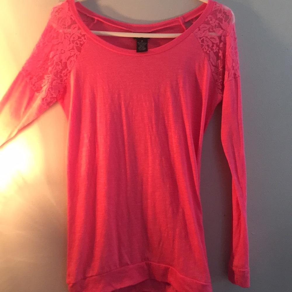Pink long sleeve tee